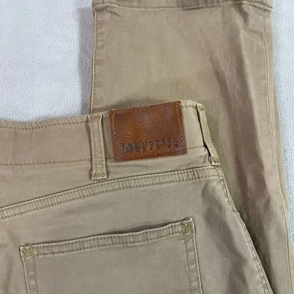 Lee Extreme Motion Pants Mens Size 34x30 Straight Fit Tapered Leg Tan Stretch - Picture 15 of 15